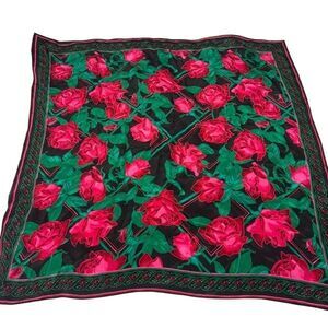 Vintage Liz Claiborne vintage scarf floral rose VTG - EUC